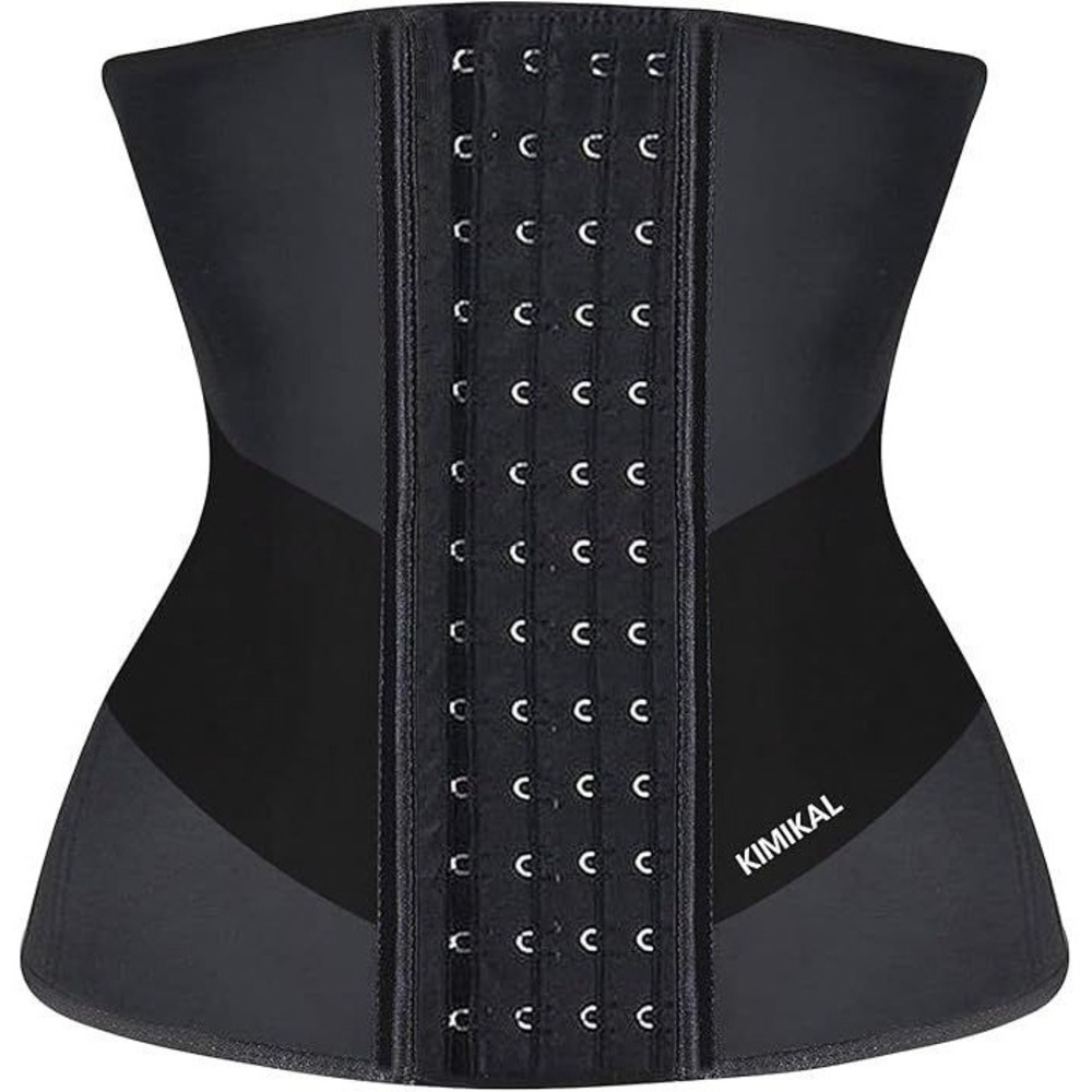 Kimikal Women's Under Clothes Tummy Control Corset Waist Trainer - Black - Large